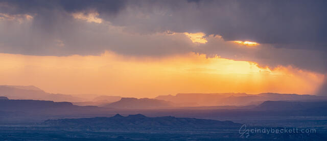 Sotol Vista Sunset Panorama print